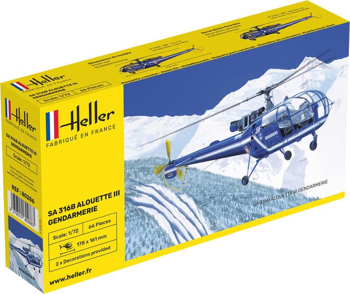 Actual product image Heller SA 316 Alouette III Gendarmerie