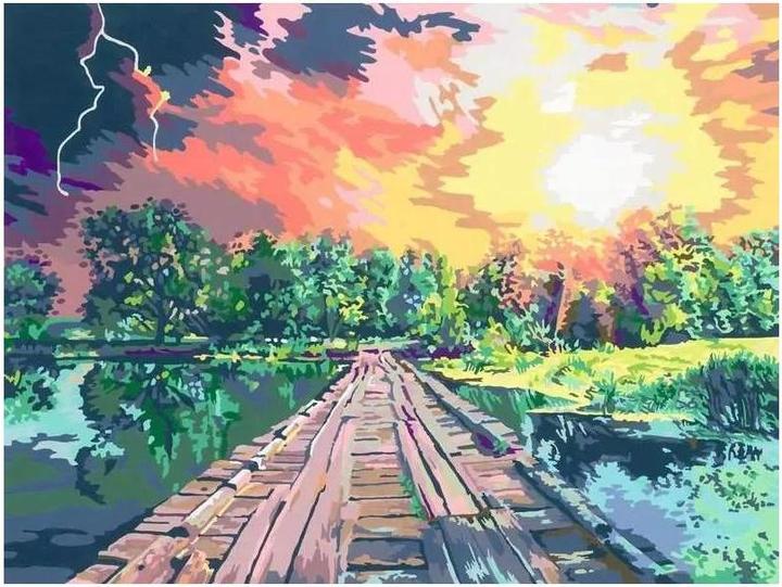 Actual product image Ravensburger CreArt - Painting by numbers 23912 - Magical Light - from 14 years - Painting on canvas