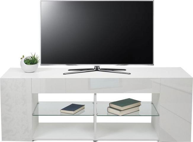 Produktbild Mendler TV-Rack HWC-L36, Holz 50x144x40cm Staufach, hochglanz weiss
