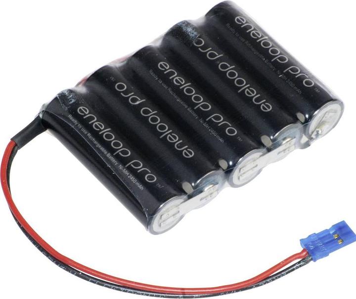 Actual product image Panasonic eneloop Pro series F1x5 Graupner battery pack 5x Mignon (AA) cable, plug (1 pcs., AA, 2450 mAh)