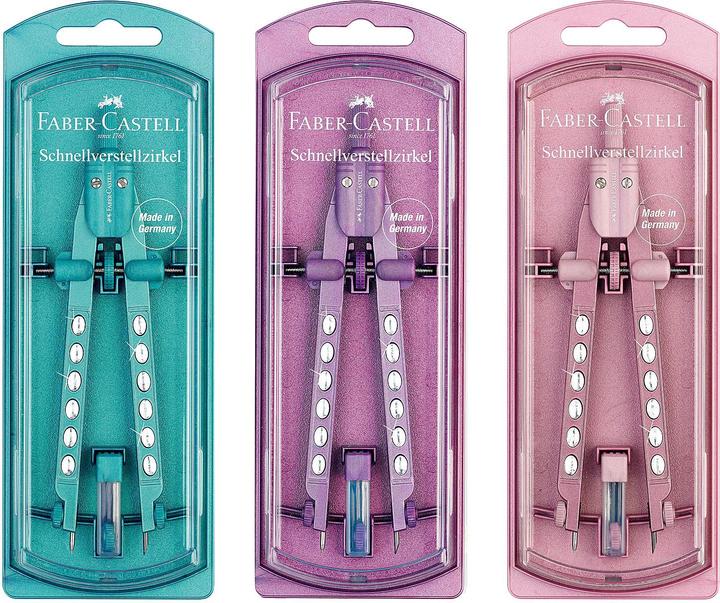 Faber-Castell Compas à réglage rapide FACTORY SPARKLE
