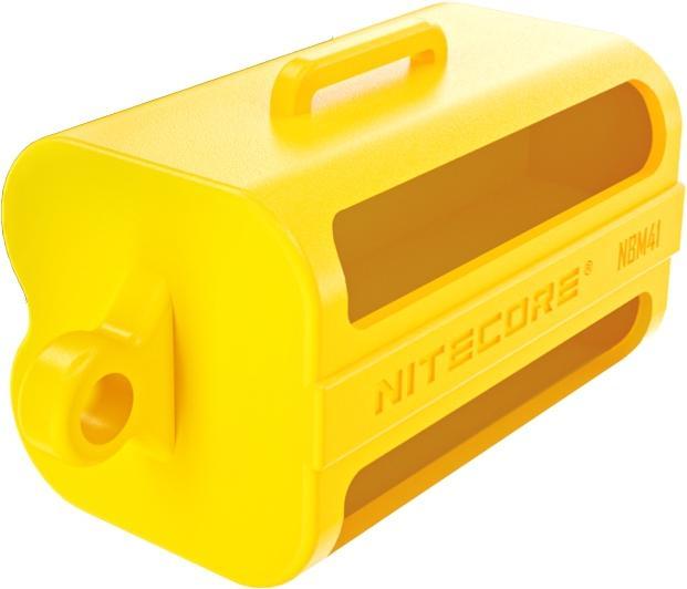 Actual product image Nitecore NBM41 4 slots x 21700 Battery Magazine Yellow