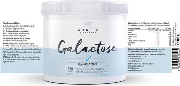 Nährwerte und Zutaten Arktis D-Galactose (1 Stück, Pulver, 364 g)