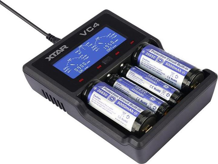 Image du produit Xtar VC4 (1 pcs, A, C, D, AA, AAA, AAAA, Chargeurs sans batterie)