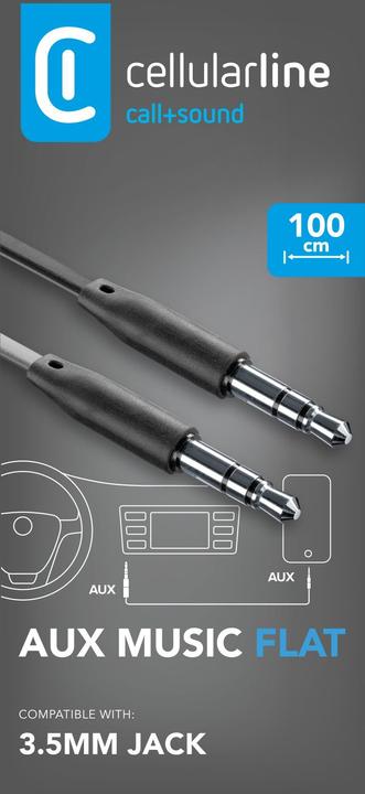 Produktbild Cellularline Aux Music - Universal Jack 3.5mm (1 m, 3.5mm Klinke (AUX))