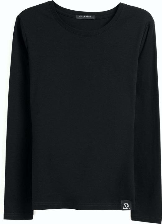 Actual product image Bellemere T-Shirt Long Sleeve Crew Neck Mercerized Cotton 190G (M)