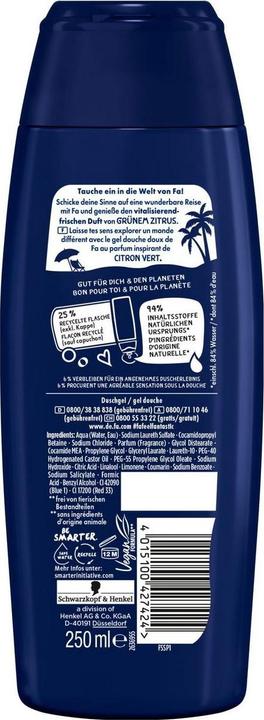 Actual product image Fa 8xShower 250ml Sport (250 ml)