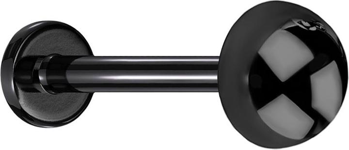 Star Piercing Micro Labret Innengewinde schwarz Kuppel (ohne Messing, Titan G23)