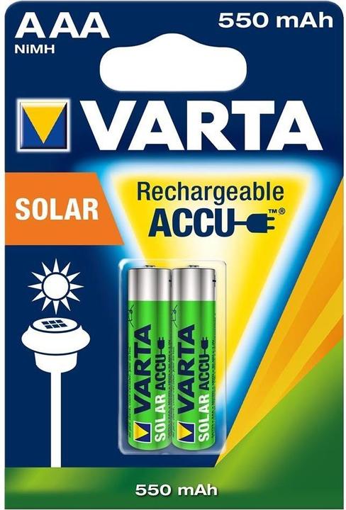 Produktbild Varta Recharge Accu Solar (2 Stk., AAA, 550 mAh)