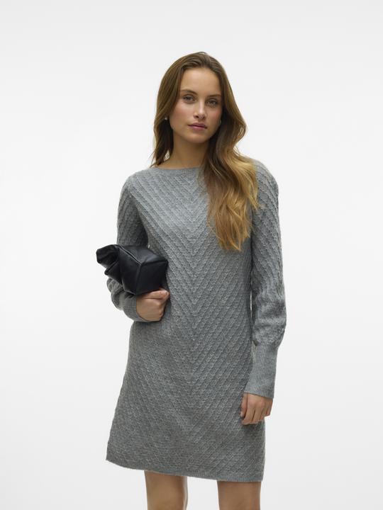 Produktbild Vero Moda VMANJASTINNA LS BOATNECK DRESS GA EXC Strickkleid (XS)