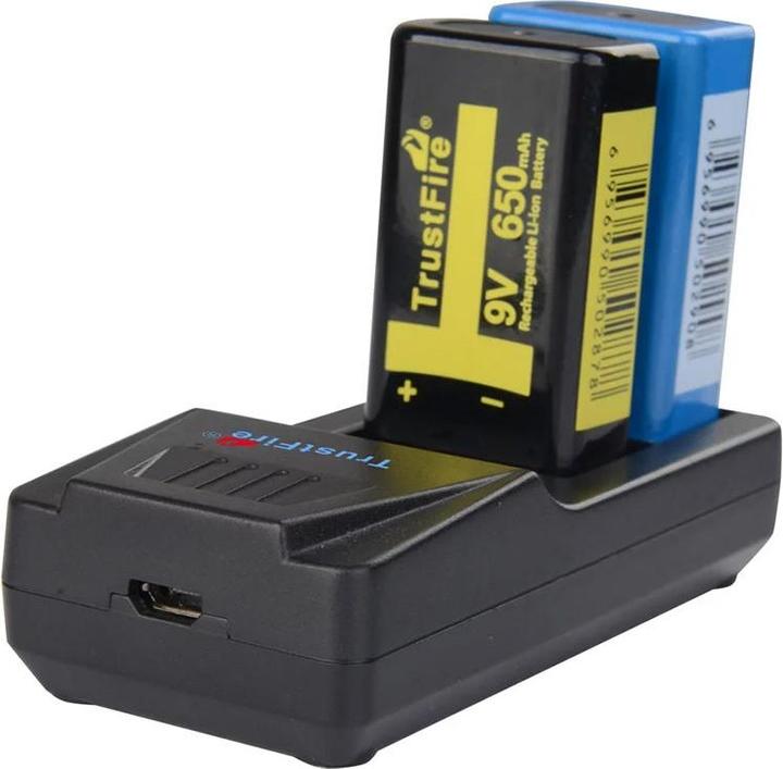 Actual product image Trustfire Ladegerät BC01 9V Block 6F22 Akku-Ladegerät für Li-Ion, Ni-MH (1 pcs., Chargers without battery)