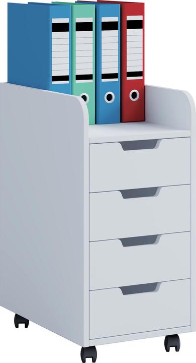 Actual product image VCM Wood office cabinet roll container Konal Mini with drawer (33 x 40 cm)