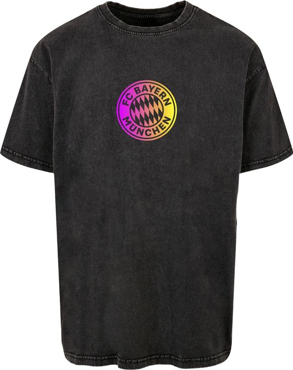 FC Bayern München Logo PY Acid Washed Heavy Oversize Tee - 115635