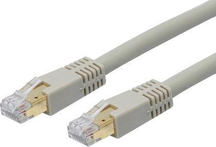 Immagine prodotto Dexlan Cavo patch Cat. 8.1, S/FTP (PiMF), senza alogeni, con protezione naso a scatto, grigio, 5,0 m (S/FTP, CAT8.1, 5 m)