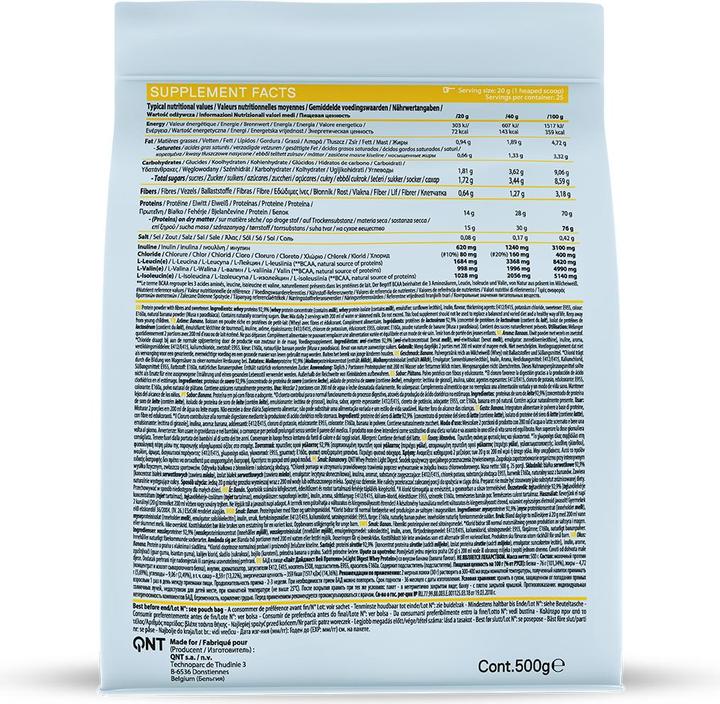 Valeurs nutritives et ingrédients QNT Light Digest (Banane, 1 pcs, 500 g)
