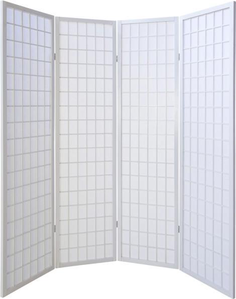 Produktbild Homestyle4u 4fach Holz Paravent Raumteiler Shoji in weiss