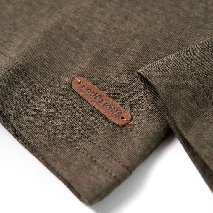 Immagine prodotto VidaXL Camicia da bambino a maniche lunghe Khaki Melange 128,Materiale: 80 (128)