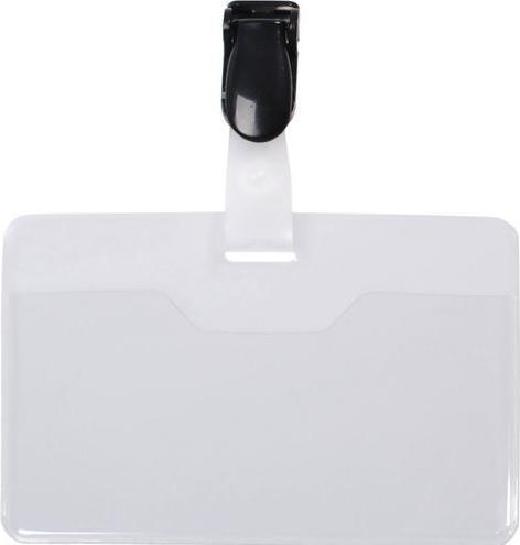 Produktbild pavo Namensschild, mit Clip, 60 x 90 mm, transparent