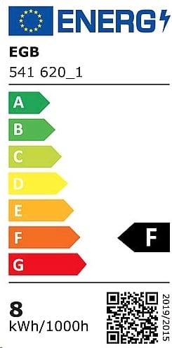 Energie-Label EGB Filament Lampe AGL Ra95 matt E27 8W 810lm 2700K (E27, 8 W, 810 lm, 1 x, F)