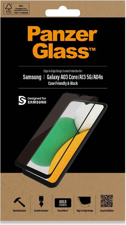 Image du produit PanzerGlass Case Friendly (1 pièce(s), Samsung Galaxy A03 Core, Samsung Galaxy A13 5G, Samsung Galaxy A04S)