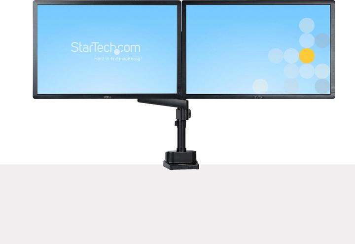 Productafbeelding StarTech com ARMDUALPIVOT, klem, 16 kg, 81,3 cm (32 inch), 100 x 100 mm, hoogteverstelling, Zwart (Tabel, 32")