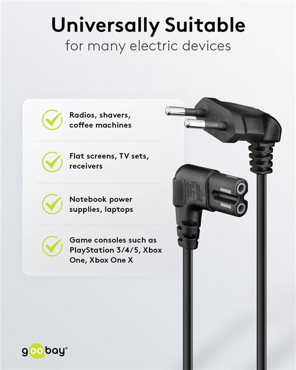 Actual product image Goobay CEE 7/16 – C7 (2 m)