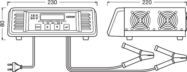 Immagine prodotto Osram BATTERYcharge PRO Caricabatteria (12V, 24V, 30 A)