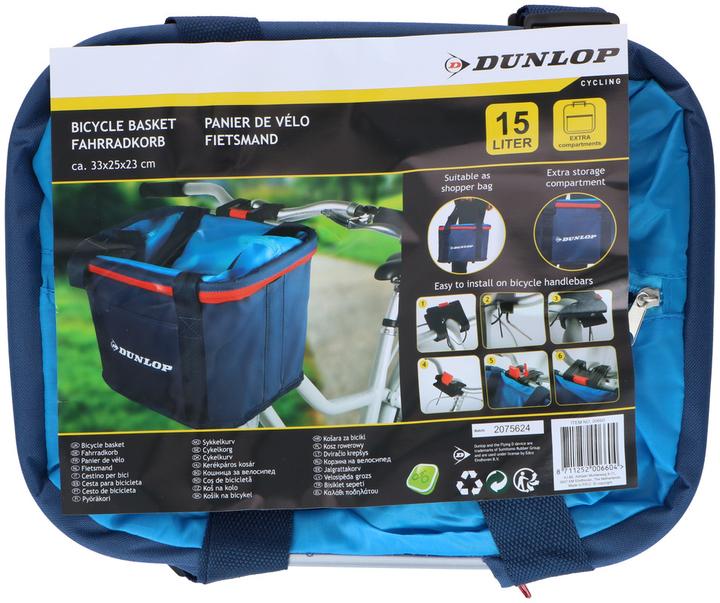 Actual product image Dunlop Bicycle bag zipper (15 l, Handlebar bag)