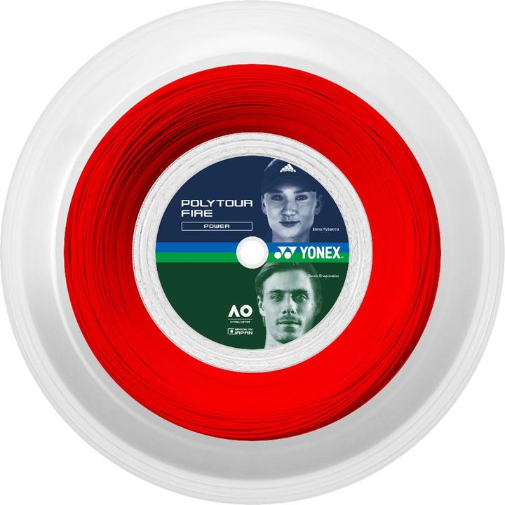 Image du produit Yonex TPTFIRE125-2 Poly Tour Fire 125 Rouleau de 200m rouge, 1,25mm