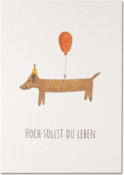 Keitcards Postkarte Hoch sollst du Leben