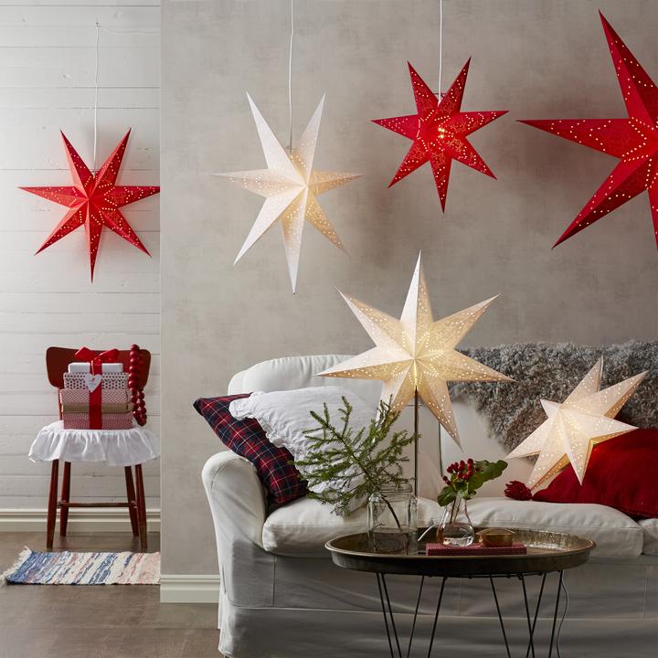 Produktbild Star Trading Papiersterne zum Aufhängen | Weihnachtsstern Fenster | Papierstern Beleuchtet | Weihnac