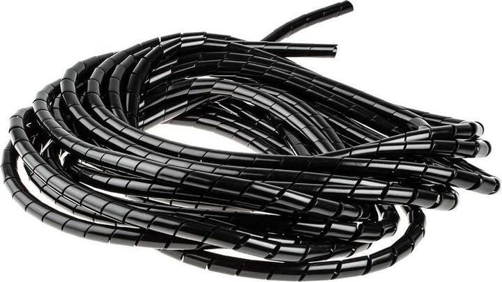 Rs Pro Spiral-Kabelschutzschlauch PE Schwarz, für Kabel-Ø 9mm bis 32mm, Länge 10m (Kabeldurchlass, 35 cm)