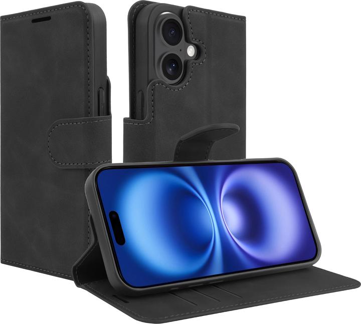 Produktbild Cazy Premium-Geldbörsen-Etui, Magnetisches Geldbörsen-Etui, Kartenfächer, Ständer (Apple iPhone 16 Plus)