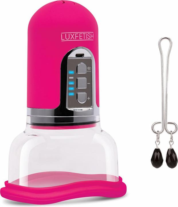 Produktbild Lux Fetish Rechargeable 4-function Auto Pussy Pump With Clit Clamp