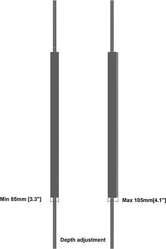 Produktbild Multibrackets Monitor Rahmen,Boden-Deckenmontage, 55"