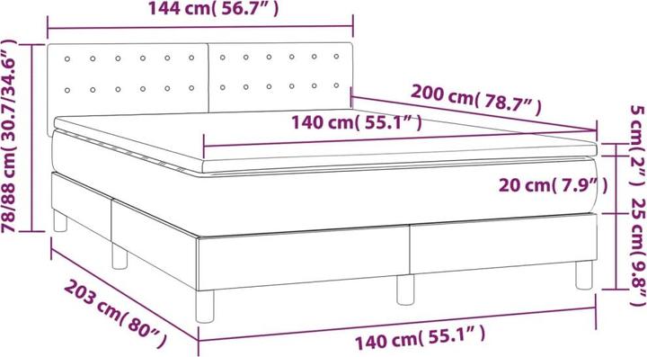 Actual product image VidaXL Collins (140 x 200, 140 x 200)
