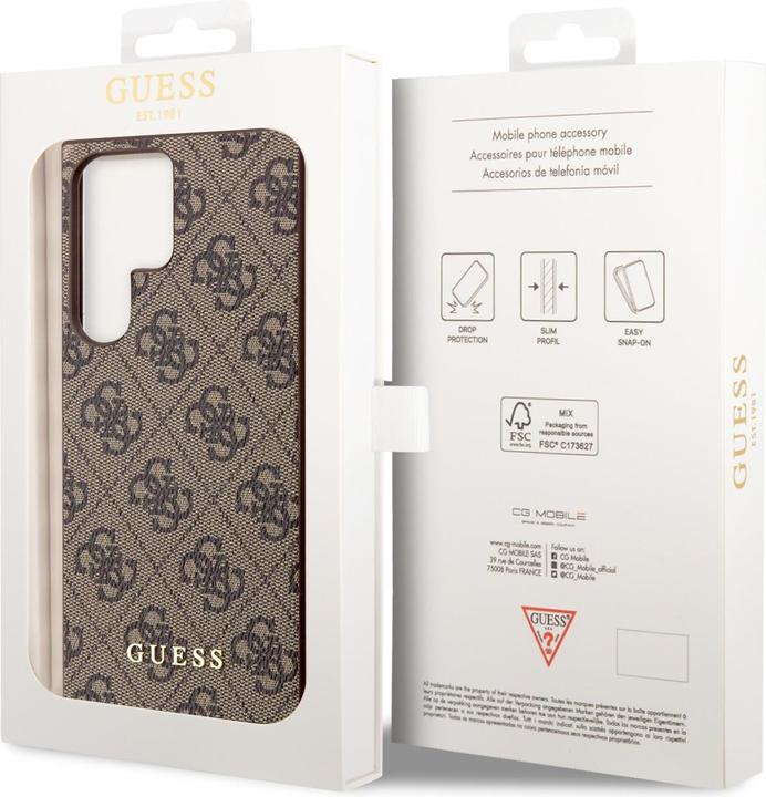 Productafbeelding Guess 4G Bedels Hoesje voor Samsung Galaxy S24 Ultra - bruin (Samsung Galaxy S24 Ultra)