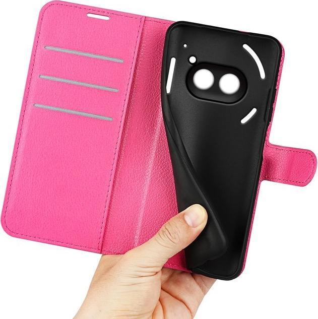 Actual product image MU Classic Litchi Leather Bookcover Series (Nothing Phone (2a))