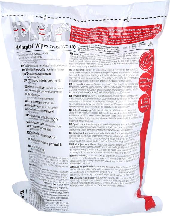 Actual product image Meliseptol Wipes sensitive refill