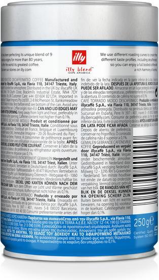 Valori nutrizionali e ingredienti Illy Decaffeinato (Tostatura media, 250 g)