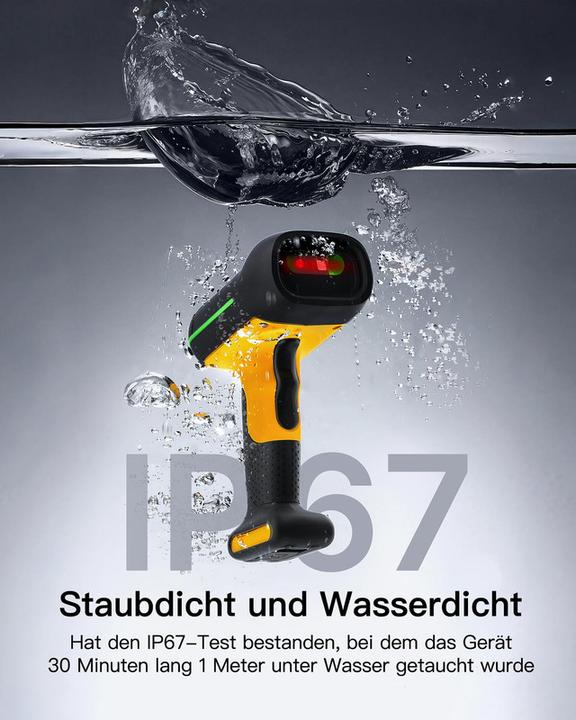 Actual product image Inateck Barcodescanner 75S black (BCST-75S black) (1D barcodes, 2D barcodes)