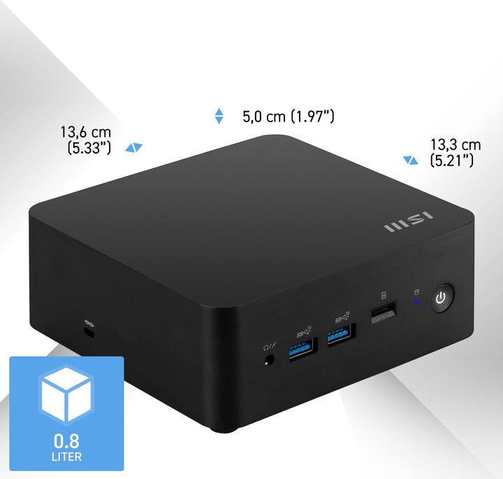 Produktbild MSI Cubi NUC 1MG (Intel Core 5 120U, 8 GB, 512 GB, Intel UHD Graphics)