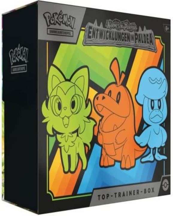 Actual product image Pokémon Developments in Paldea Top Trainer Box (German, Booster Pack)