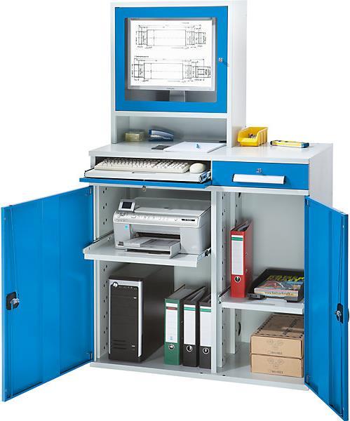Produktbild eurokraft pro Computer-Arbeitsstation, Stahlblech