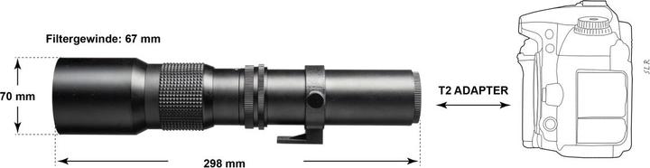 Image du produit Walimex 500/8,0 DSLR Canon EF (Canon EF, Plein format, APS-C / DX)