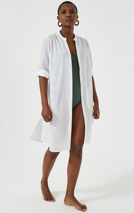 Actual product image Anne Weyburn Tunic with long sleeves and button placket (50)