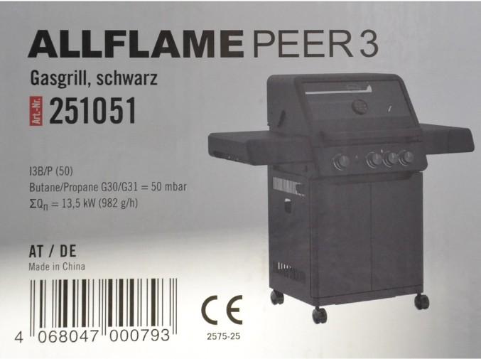 Immagine prodotto Rösle Gasgrill Allflame Peer 3, 50 mbar (13.50 kW)
