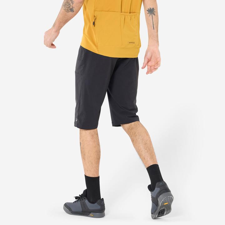 Image du produit Rockrider Velohose kurz atmungsaktiv Unisex schwarz (M)