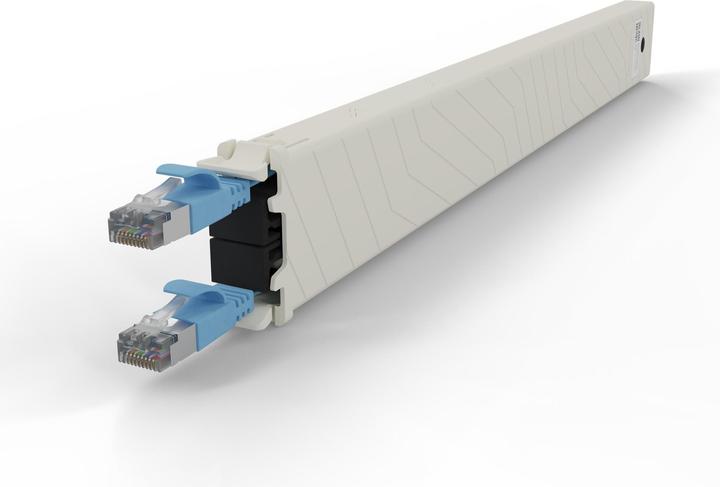 Produktbild PATCHBOX one / Cassette / 8RU / Cat 6A, STP, 0.8 m, Blau (U/FTP, CAT6a, 0.80 m)