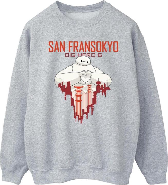 Disney Big Hero 6 Baymax San Fransokyo Heart Sweatshirt